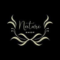 luxueus natuur bloemen blad ornament logo icoon ontwerp sjabloon. goud, elegant, schoonheid, spa, yoga, kunstmatig Product, modern vector illustratie.2
