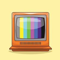 retro televisie Nee signaal in tekenfilm stijl. oud TV illustratie vector