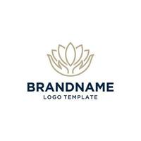 luxe spa met hand- logo vector minimaliseren