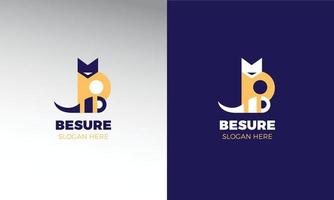 huisdier dieren logo ontwerp voor huisdier winkel of kliniek met creatief element vector