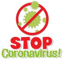 woorden stoppen het coronavirus vector