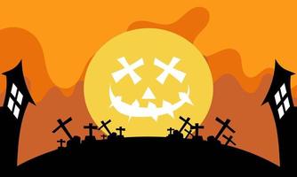 halloween silhouet eng achtergrond vector