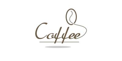 koffie logo ontwerp vector met creatief uniek concept