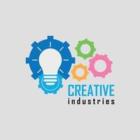 logo ontwerp voor creatief industrieel bedrijven vector