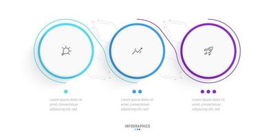 vector infographic labelontwerpsjabloon met pictogrammen en 3 opties of stappen. kan worden gebruikt voor procesdiagram, presentaties, workflowlay-out, banner, stroomschema, infografiek.