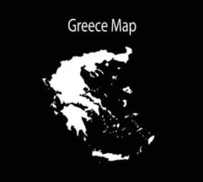Griekenland kaart vector illustratie in zwart achtergrond