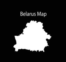 Wit-Rusland kaart vector illustratie in zwart achtergrond