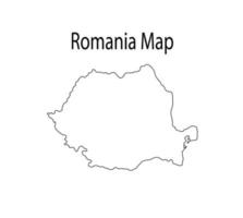 Roemenië kaart schets vector illustratie in wit achtergrond