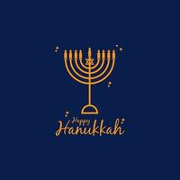 vector illustratie van gelukkig Chanoeka symbool van jodendom Chanoeka logo voor groet kaart sjabloon