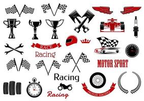 ontwerp elementen voor motosport en racing vector