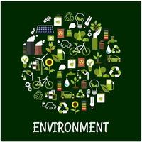 milieu ecologie vriendelijk poster vector
