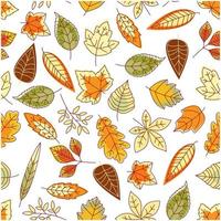 bladeren naadloos patroon achtergrond vector