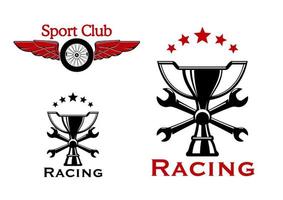 racing en autosport symbolen of pictogrammen vector