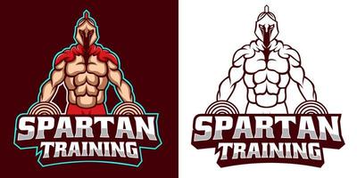 spartaans mascotte sport logo ontwerp. spartaans krijger mascotte vector illustratie logo. gladiator mascotte ontwerp, embleem ontwerp voor esports team. vector illustratie