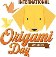 Internationale origami dag banier ontwerp vector