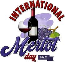 Internationale merlot dag logo ontwerp vector