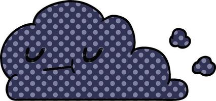 cartoon van kawaii happy cloud vector