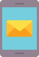 platte e-mailpictogram vector