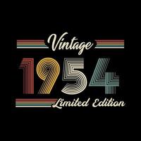 1954 wijnoogst retro beperkt editie t overhemd ontwerp vector