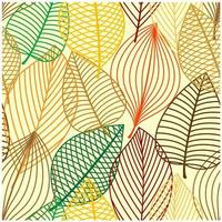 kleurrijk herfst- schets bladeren naadloos patroon vector