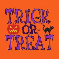 truc of traktatie halloween brief vector