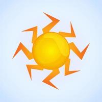 zon vector geïsoleerd zomer icoon ontwerp. abstract vector geel zon symbool
