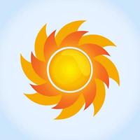 zon vector geïsoleerd zomer icoon ontwerp. abstract vector geel zon symbool