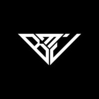 bmj brief logo creatief ontwerp met vector grafisch, bmj gemakkelijk en modern logo in driehoek vorm geven aan.