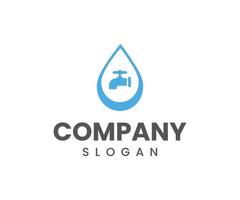 water kraan loodgieter logo ontwerp sjabloon. water druppeltje logo ontwerp vector