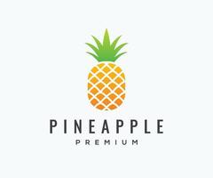 tropisch ananas logo ontwerp sjabloon vector