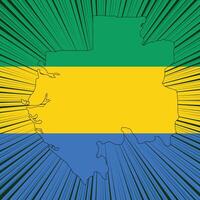 Gabon onafhankelijkheid dag kaart ontwerp vector