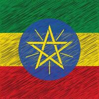 Ethiopië nationaal dag 28 kunnen, plein vlag ontwerp vector