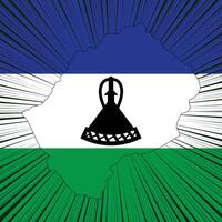 Lesotho onafhankelijkheid dag kaart ontwerp vector