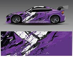 auto wrap ontwerp vector. grafische abstracte streep racen achtergrond kit ontwerpen voor wrap voertuig race auto rally avontuur en livery vector