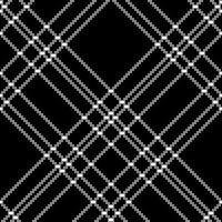 monochroom controleren plaid zwart pixel naadloos patroon vector