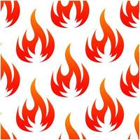 rood en oranje brand vlammen naadloos patroon vector