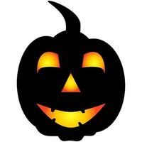 halloween pompoen icoon. herfst symbool. halloween eng pompoen met een glimlach, brandend ogen. vector