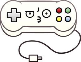 gradiënt gearceerde cartoon gamecontroller vector