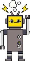 leuke cartoon gelukkige robot vector