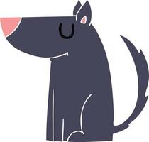 eigenzinnige handgetekende cartoonhond vector