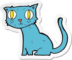 sticker van een cartoonkat vector