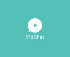 videochat app logo ontwerp sjabloon vector