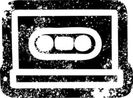 cassettebandje verdrietig pictogram vector