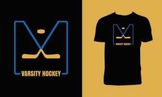 creatief hockey vector tee ontwerp