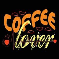 koffie minnaar. kan worden gebruikt voor t-shirt mode ontwerp, koffie typografie, koffie zweer kleding, t-shirt vectoren, groet kaarten, berichten, en mokken vector