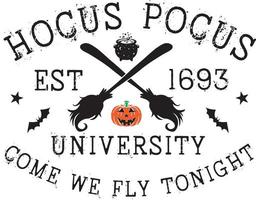 hocus pocus Universiteit, halloween vrachtwagen, gelukkig halloween, vector illustratie het dossier