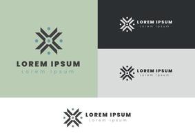 gemakkelijk en luxe bedrijf logo met terug en wit editie vector