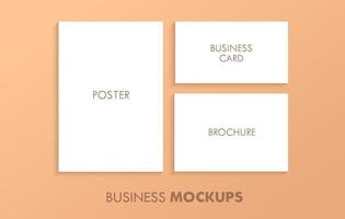 bedrijf kaart poster brochure blanco mockup merk identiteit presentatie sjabloon vector