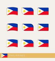 vector vlaggen van Filippijnen, verzameling van Filippijnen vlaggen.