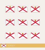 vector vlaggen van Jersey, verzameling van Jersey vlaggen.